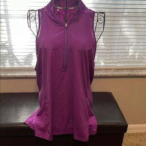 Adidas Purple Polo Sleeveless Tank Top